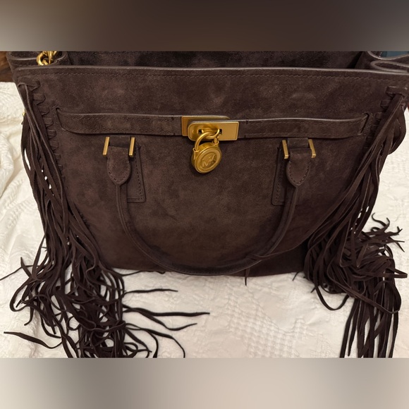 Michael Kors Handbags - Michael Kors
Hamilton Moderne Large Suede Satchel
